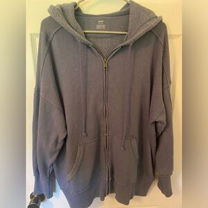 Aerie Fleece-Of-Mind Oversized Full Zip Sweatshirt
